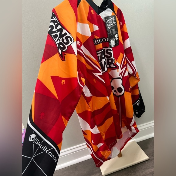 Skullcandy NWT AnsWer Adult Racing Jersey in Red and Orange sz Medium - Picture 4 of 5